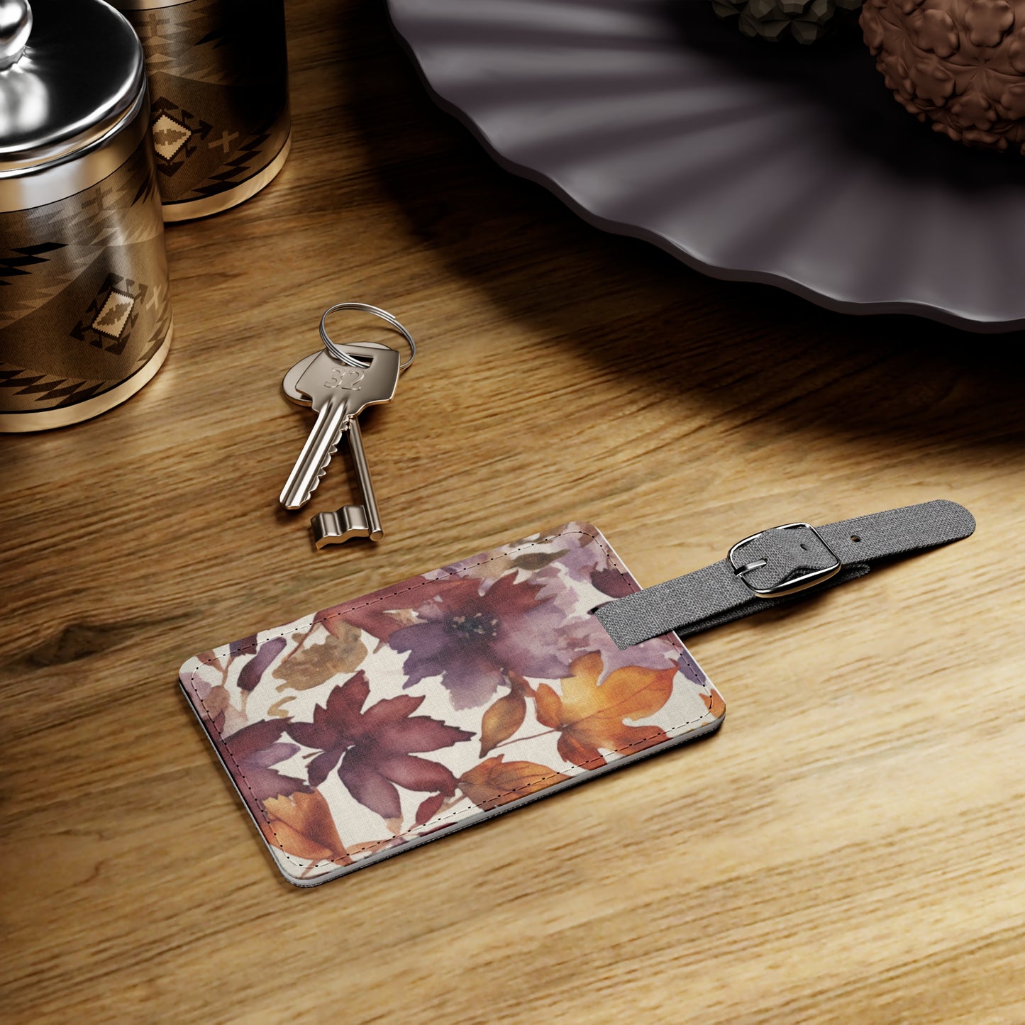 Polyester Luggage Tag, Autumn Leaves